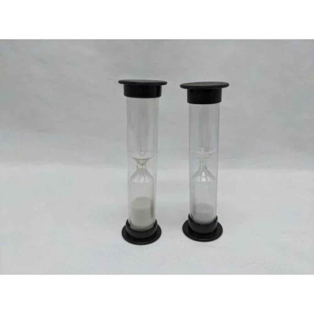 Lot Of (2) 30 Second Black Board Game Sand Timer